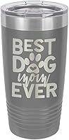Vista 17 de Best Dog Mom Ever Black Vaso de bebida de 20 oz con pajita Taza de viaje grabada con láser con citas divertidas Comparar con Yeti Rambler Idea