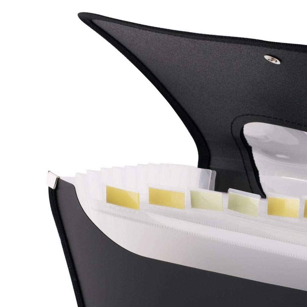 Classeur Documents 12 Poches A4 Extensible - Trieur Accordéon Porte-documents Jaune Pour École/Bureau