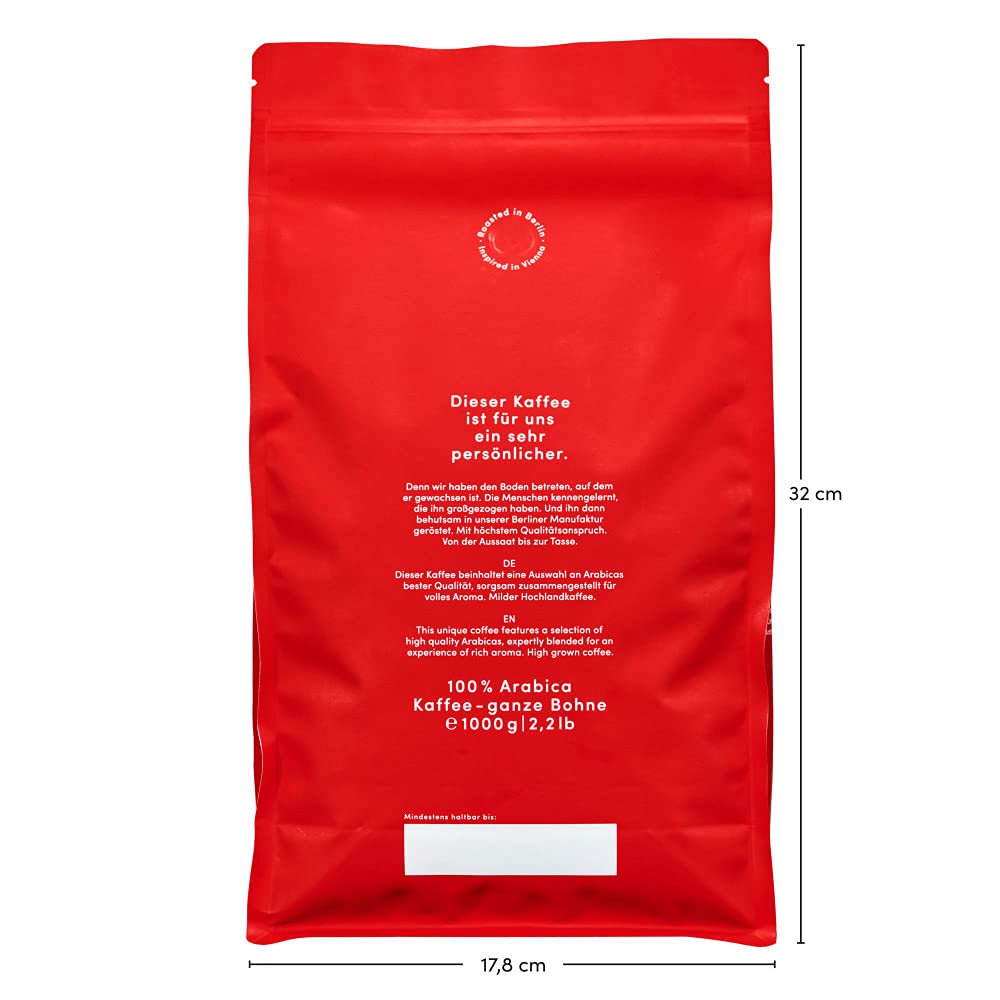 Andraschko Espresso entkoffeiniert - ganze Bohnen - 100 % Arabica - dunkle Röstung, säurearm - 1 Kg - eigene Rösterei - Night Express Espresso Blend