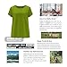 SHEEP RUN Womens Merino Wool T Shirt Breathable Wicking Hiking Yoga Loose Fit Base Layer Shirt (Verdancy, Medium)