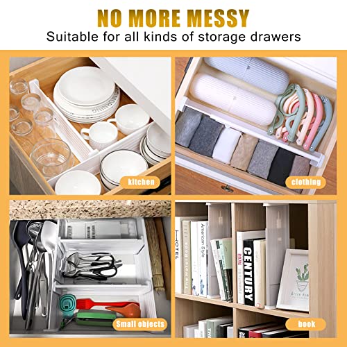 Drawer Dividers Organizer, Adjustable Drawer Dividers For Clothes, Drawer Separators, Expandable Drawer Organizer From 10.6-18" For Dresser Organizer, Kitchen Utensils, Socks, Office, Bathroom (8 Pack) #TOP5