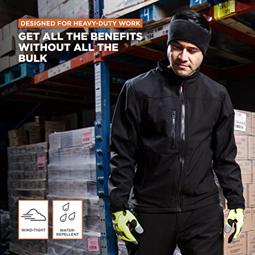 RefrigiWear Men’s Water Repellent Softshell Jacket – Lightweight Wind Resistant Outdoor Work Coat4