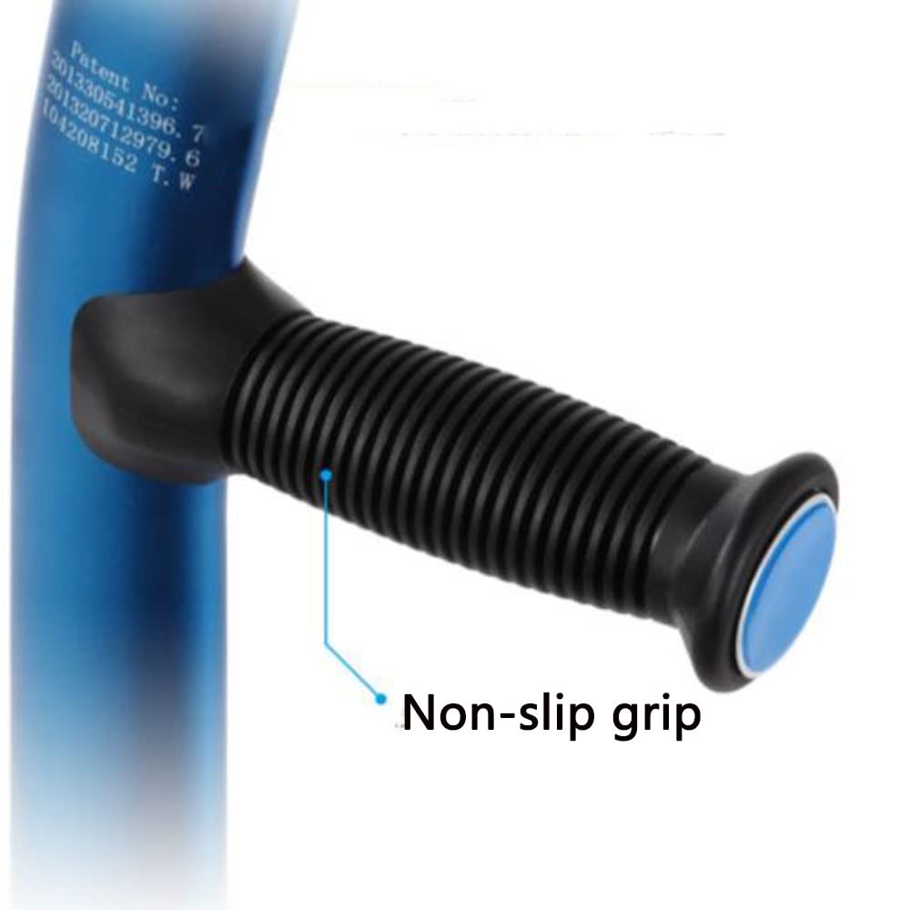 Muletas Ortopédicas Regulable Escalada Bastón, Ajustables Muletas De Antebrazo, Bastones para Caminar para Jóvenes, Adecuado para 150-190cm De Altura (Color : Blue)