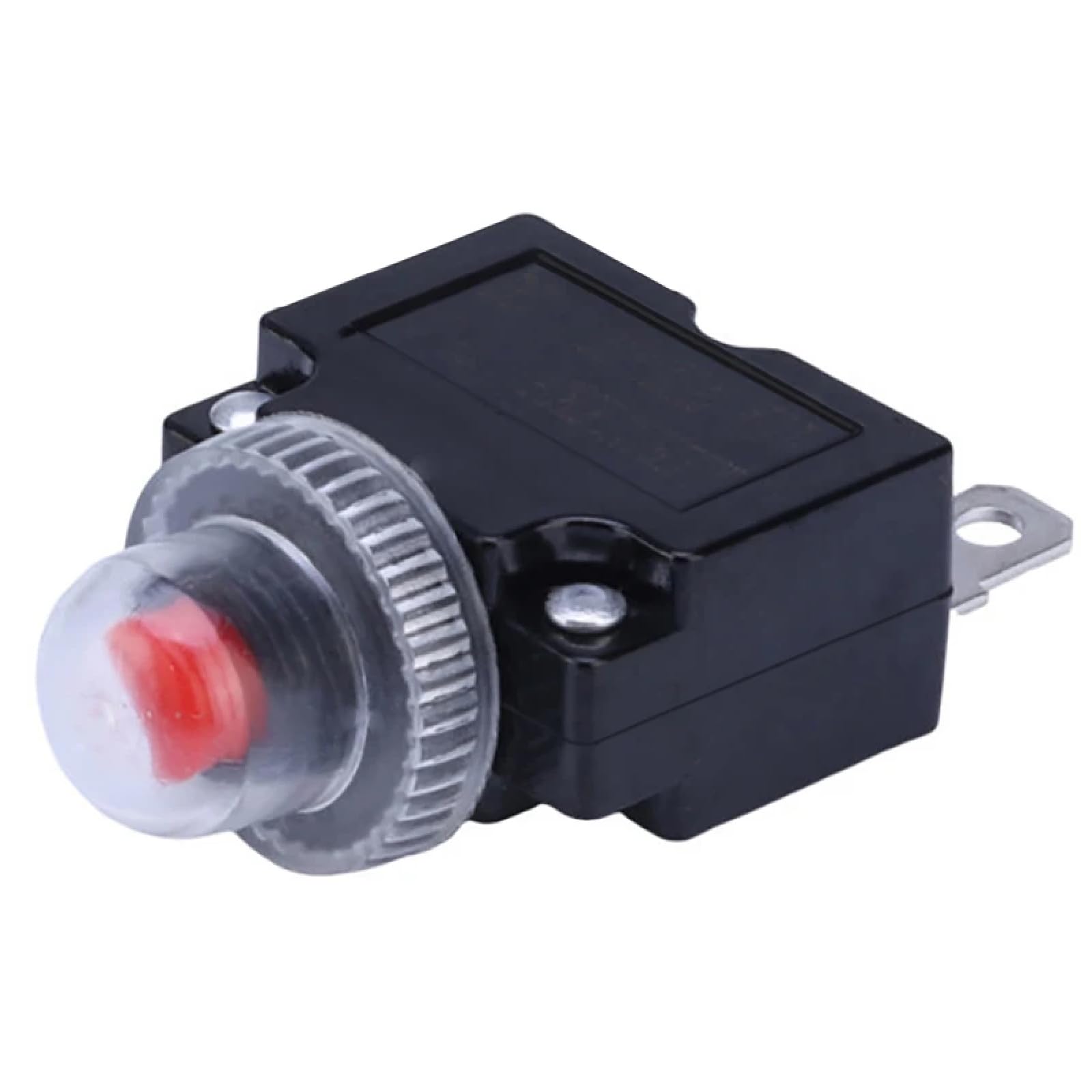 Overload Protection Circuit Breaker with Waterproof Cap, Manual Reset, Pin Terminal, Residual Current Safety Switch, Model IB-1-A-WPC (3A)