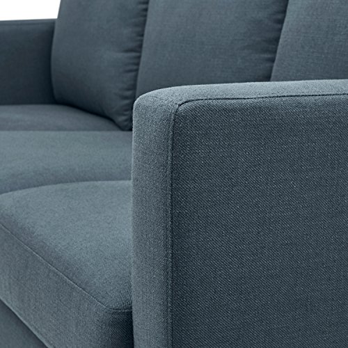Amazon Brand Rivet Revolve Modern Upholstered Sofa Couch, 80"W, Denim