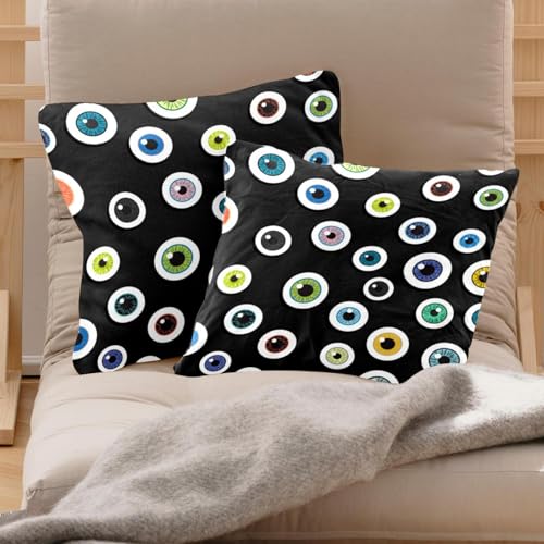 Housses de coussin velours 50x50 motif Halloween doux
