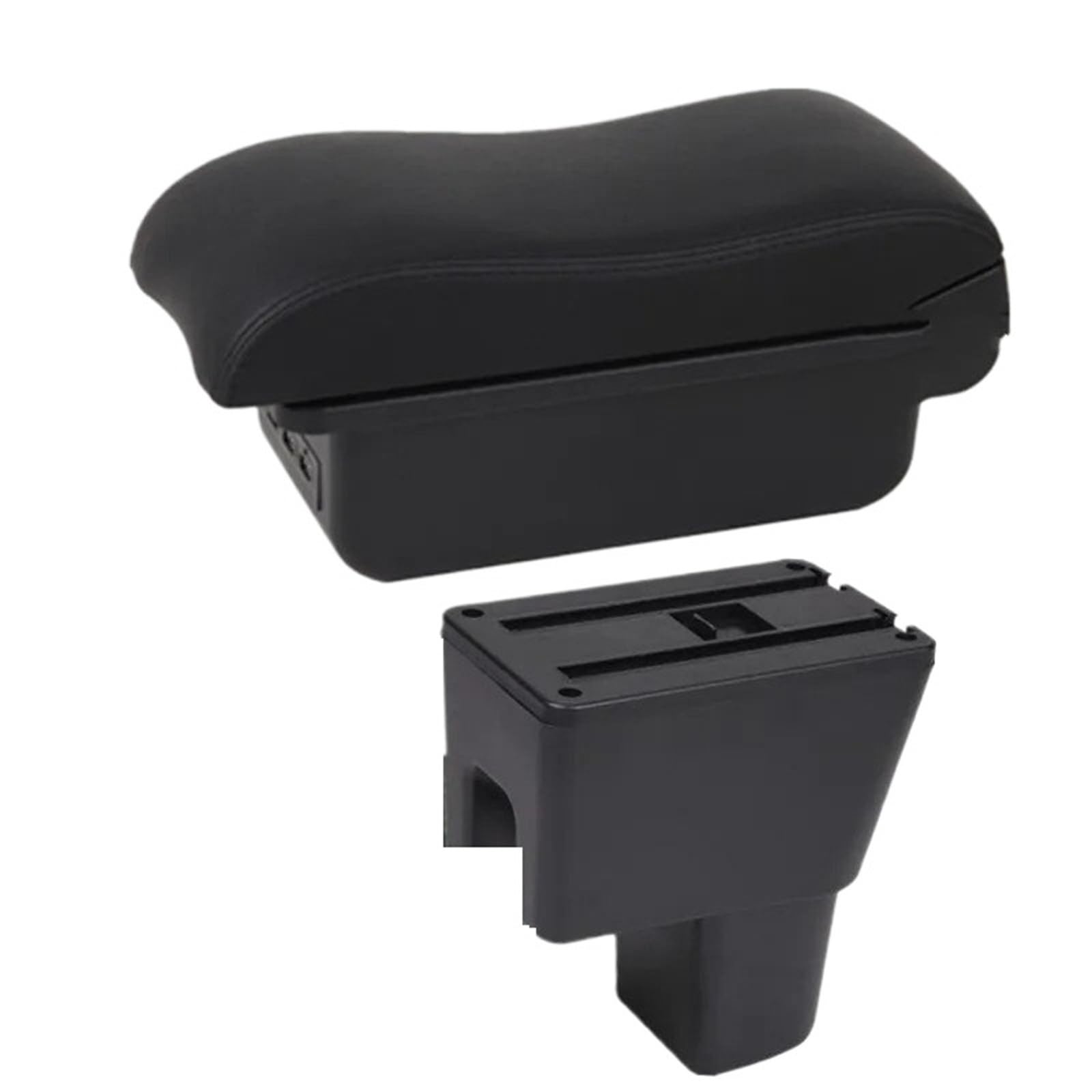 NOKRGQW Car Armrest Box For Suzuki For Celerio Car Armrest Center Storage Box Interior Dedicated Retrofit Accessories(B2 black line 3USB)