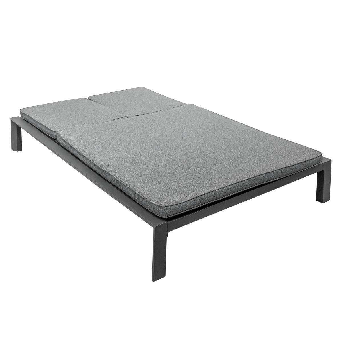Hespéride - Lit de Piscine Double Évasion Anthracite et Graphite
