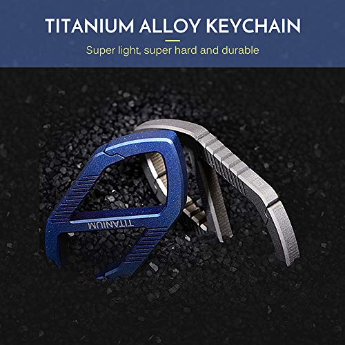 Chaveiro, Andoer Porta-chaves de liga de titânio ultraleve Carabiner Porta-chaves de liberação rápid