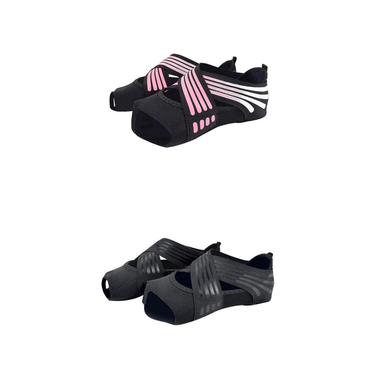 2 Pairs Non Skid Women Barre Yoga Shoes Pilates Grip Socks Flexible Wash | Womens Shoes | Athletic