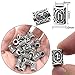 Warmshine 72 Pieces Norse Viking Rune Beads Hair Beard Pendant Antique DIY Bracelet Jewelry Pendants Necklace Braid Accessories Beard Beads for Men Braids Locs Viking Jewelry Enthusiasts, Silve