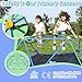 Gardenature 10FT Climbing Dome with Hammock, Outdoor Jungle Gym for Kids, Geometric Dome Climber Supporting 880 Lbs Anti-Rust Metal Outdoor Play Structure ASTM Approved Blue & Green