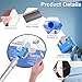 Drywall Pole Sander, 9 Inch Radial Sander with Adjustable Extension Pole, 360°Rotatable Round Circular Hand Sanding Head for Ceilings & Walls, Includes 10pcs Sanding Sheets (80,100,120,180,240 Grit)