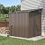 Aoxun 7x5 FT Lean to Shed Garden Metal Storage Shed with Lockable Doors Outdoor Bike Shed for Backyard, Patio, Poolside (Brown)