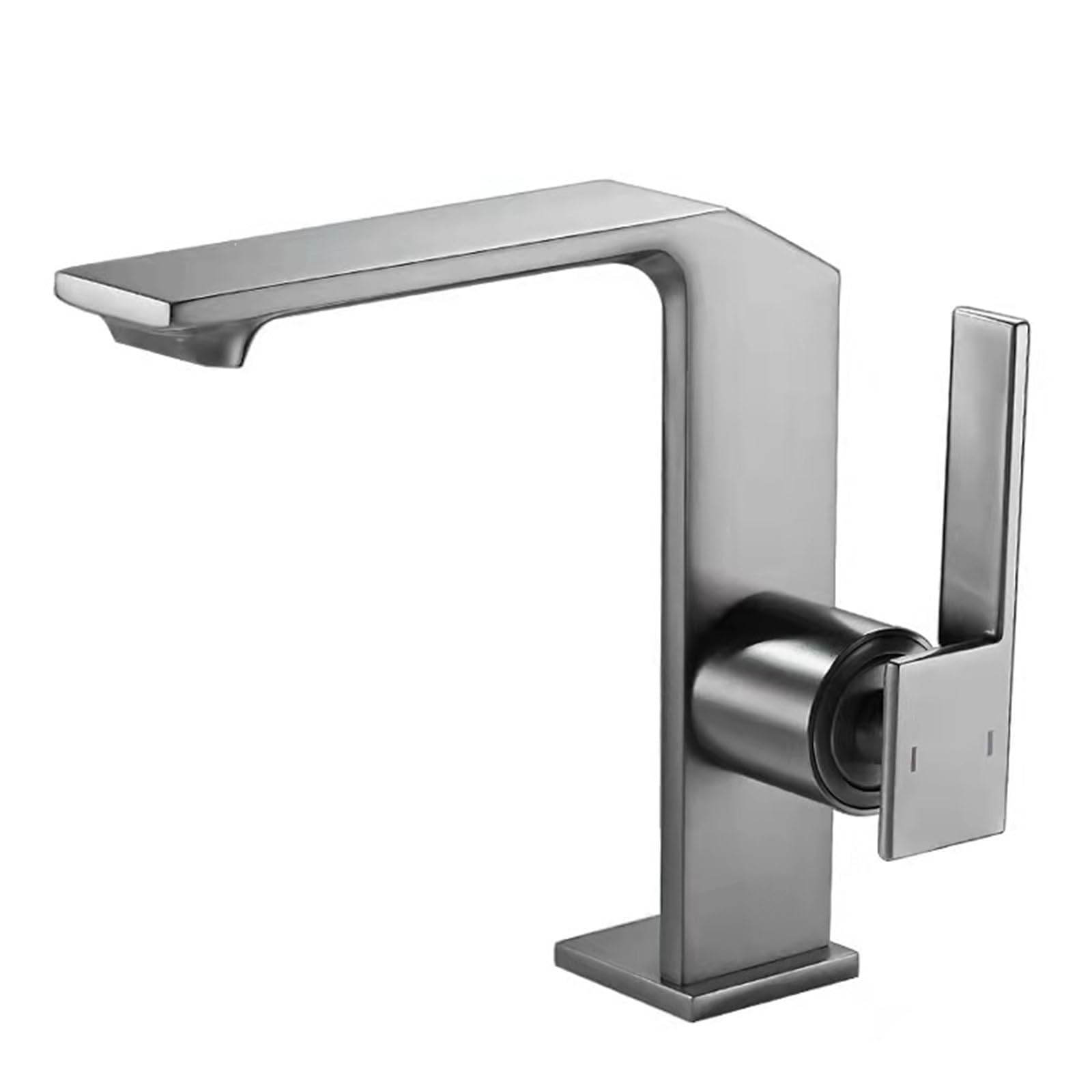 SOHNVWTGD Basin Taps Mixers Waterfall Single Hot and Cold Bathroom Tap for Single Hole Water Basin,Grey
