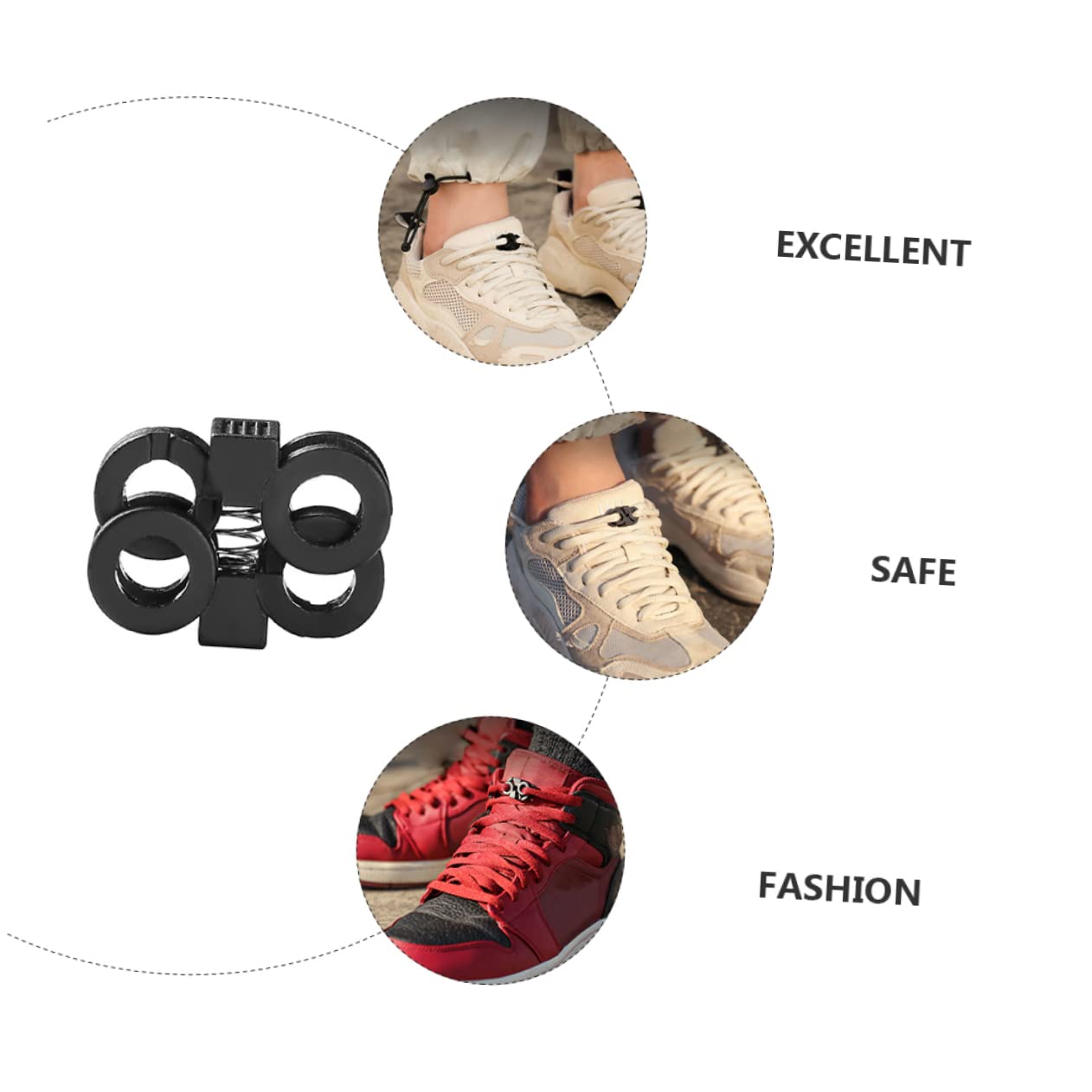 LIFKOME Boucle De Réglage En Paracorde Boucles De Sangle De Chaussures Clip De Sangle De Chaussure Boucle De Lacet De Chaussures Dentelle De Chaussures De Camping Plastique