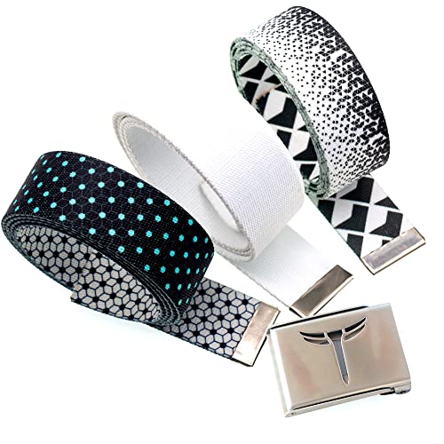 Teeoff 3 Pack Golf Web Belt Reversible Metal Buckle