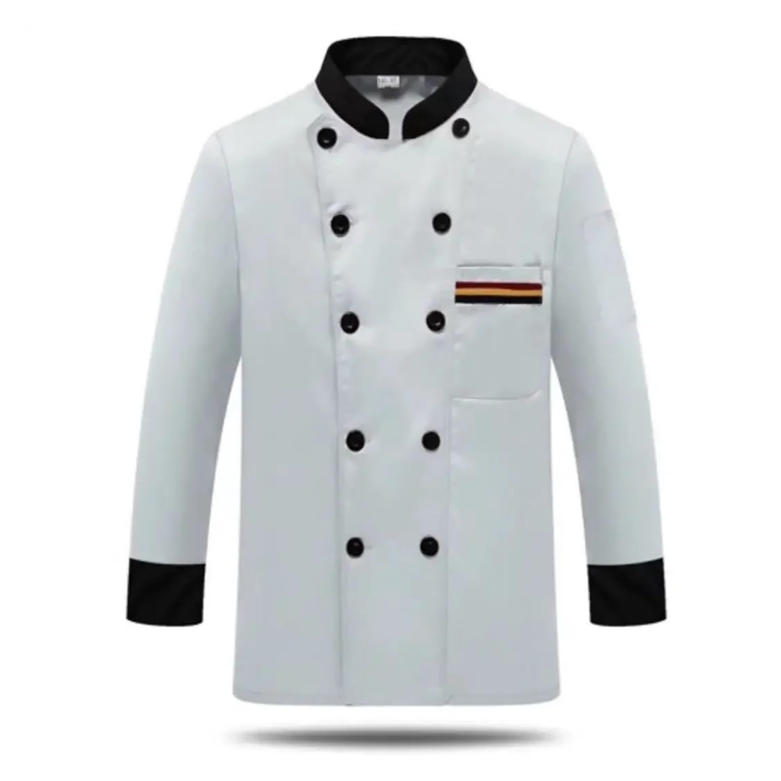 Chaquetilla Cocinero Hombre Chaqueta de Chef for Hombre, Ideal for la Industria de Servicios de Alimentos, con Mangas largas y diseño Transpirable.