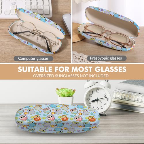 Image of Glasses Case Hard Shell,Portable Protective Eyeglasses Case, Eyeglass Holder Box with Cleaning Cloth, for men women