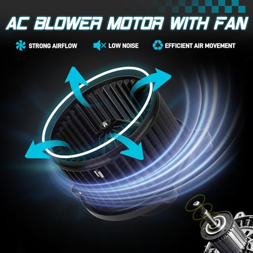 Image of IRONTEK 3946686 HVAC Blower Motor Assembly Fit for Volvo VHD 2001-2009, VNM 2000-2004 & 2006-2009, VT 2006-2009, VNL 2000-2001, VN 2004, AC Blower Motor 3130861 351034171