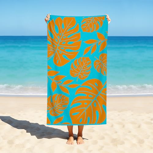 Liniva Home Toalla de Playa 100% Algodón Egipcio – 90x175cm – Extra Suave y Absorbente – 650 g/m Ideal para Playa y Piscina. (Tropical)