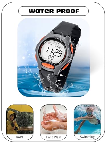 Image of SPIKY Digital Sports Watch for Kids | Multifunctional with Luminous LED Display & Alarm | Water-Resistant & Silicone Strap | Best Birthday Gift Wrist Watches for Boys & Girls | Age 2-14 yrs