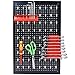 Donext Pegboard Wall Organizer, 4ft Metal Garage Pegboard Tool Organizer w/3 Pegboards, Drill Bit Rack, Wrench Rack, Hooks Accessories, Black