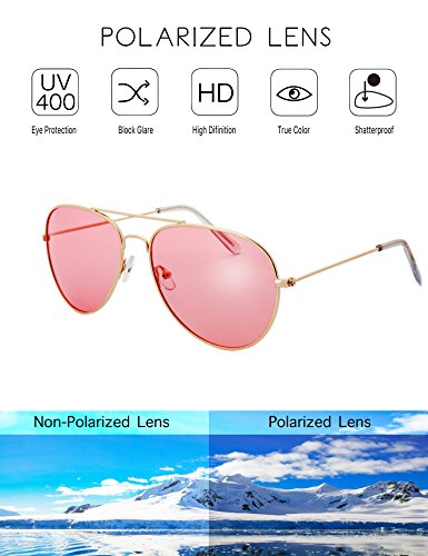 The Fresh Classic Metal Frame Polarized Lens Aviator Sunglasses with Gift Box2