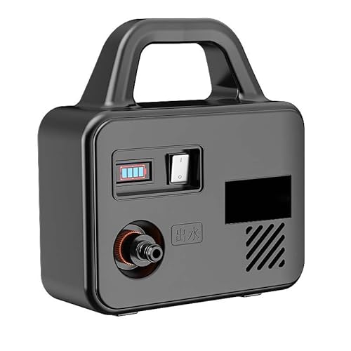 Bomba de agua de batería de litio, batería de 21 V, presión de 0,85 MPa, flujo de 25 l/min 260 W, manguera de 50 m, bomba de riego portátil para huertos, sistema de aspersor de césped