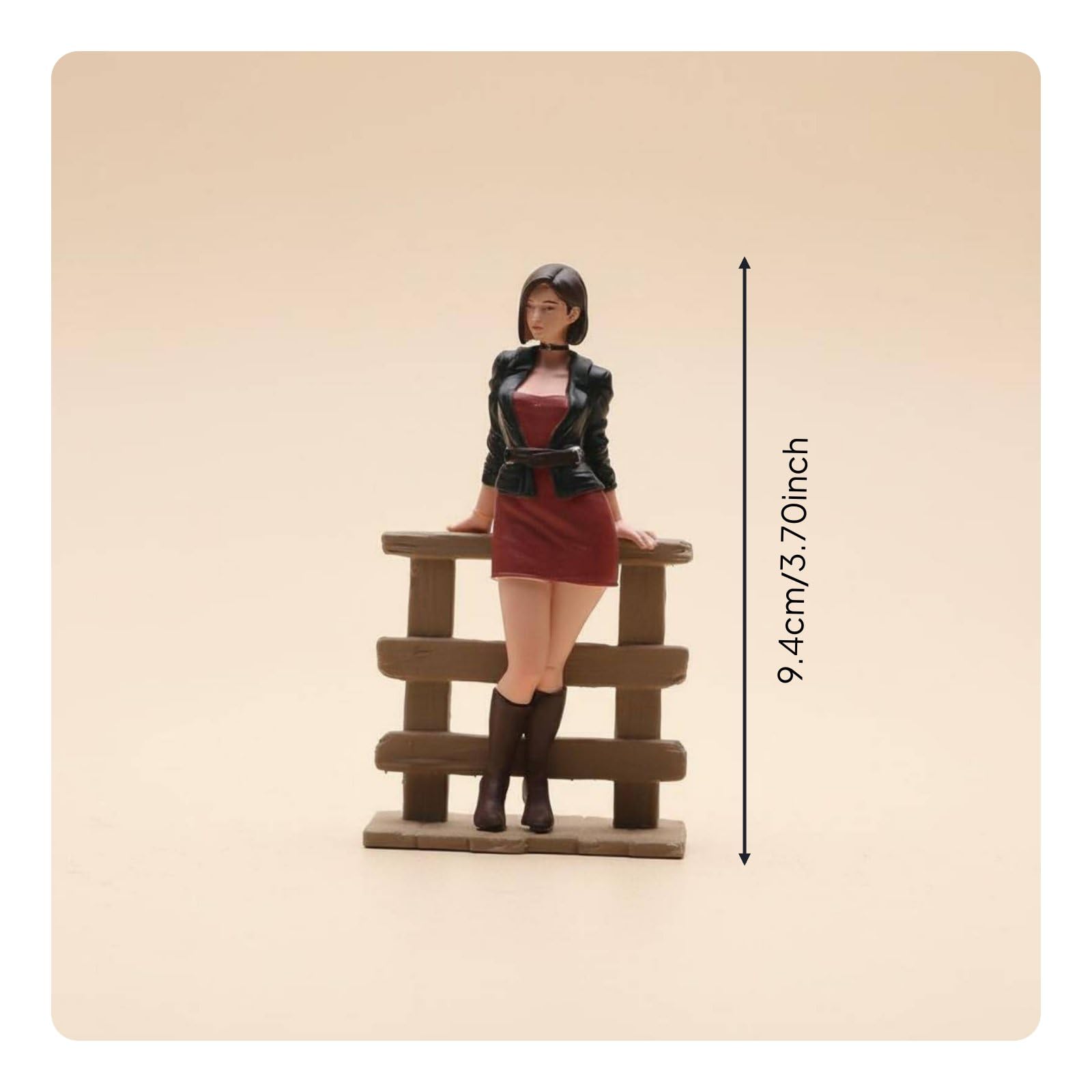 Miniaturfigur Dekorationsfigur Sammelfigur Resinfigur Detailreiche mit Natürlichen Proportionen Leuchtende Farben für Diorama Schreibtisch Präsentation, 1/18 Fein Bemalt Mit Gesichtszügen