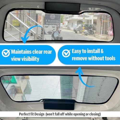 Image of Autofact Dicky Curtain for Dzire 2025 Onwards | Custom Fit Rear Windshield Sunshade | UV & Heat Protection | Foldable Mesh | Privacy & Cooling Car Accessory