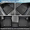 FIILINES Floor Liners for Ford Maverick 2022-2026 (Only Fits Non-Hybrid Models), All Weather TPE Floor Mats for Maverick, 1st & 2nd Row Liner Set Black