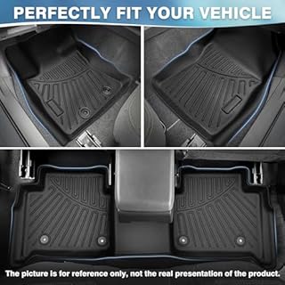 FIILINES Floor Liners for Ford Maverick 2022-2026 (Only Fits Non-Hybrid Models), All Weather TPE Floor Mats for Maverick, 1st & 2nd Row Liner Set Black