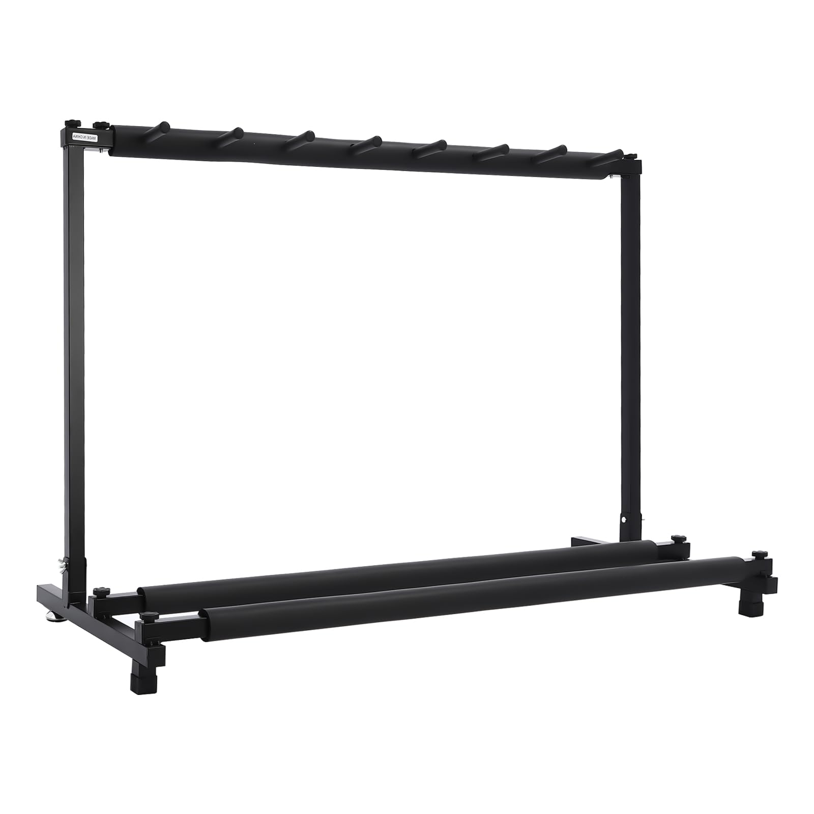 Soporte para guitarras de metal con acolchado de esponja suave, 7 soportes, plegable, universal, portátil, plegable, para guitarra acústica y eléctrica