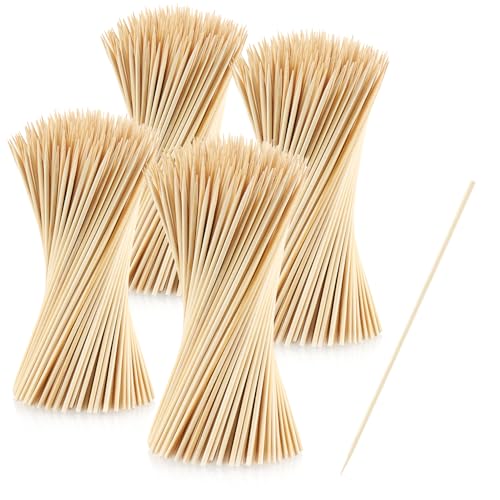 com-four® 1000x Fingerfood Spieße aus Bambus - lange Holzspieße zum Aufspießen von Fleisch und Gemüse - Grillspieße (1000 Stück - 20 cm - natur)