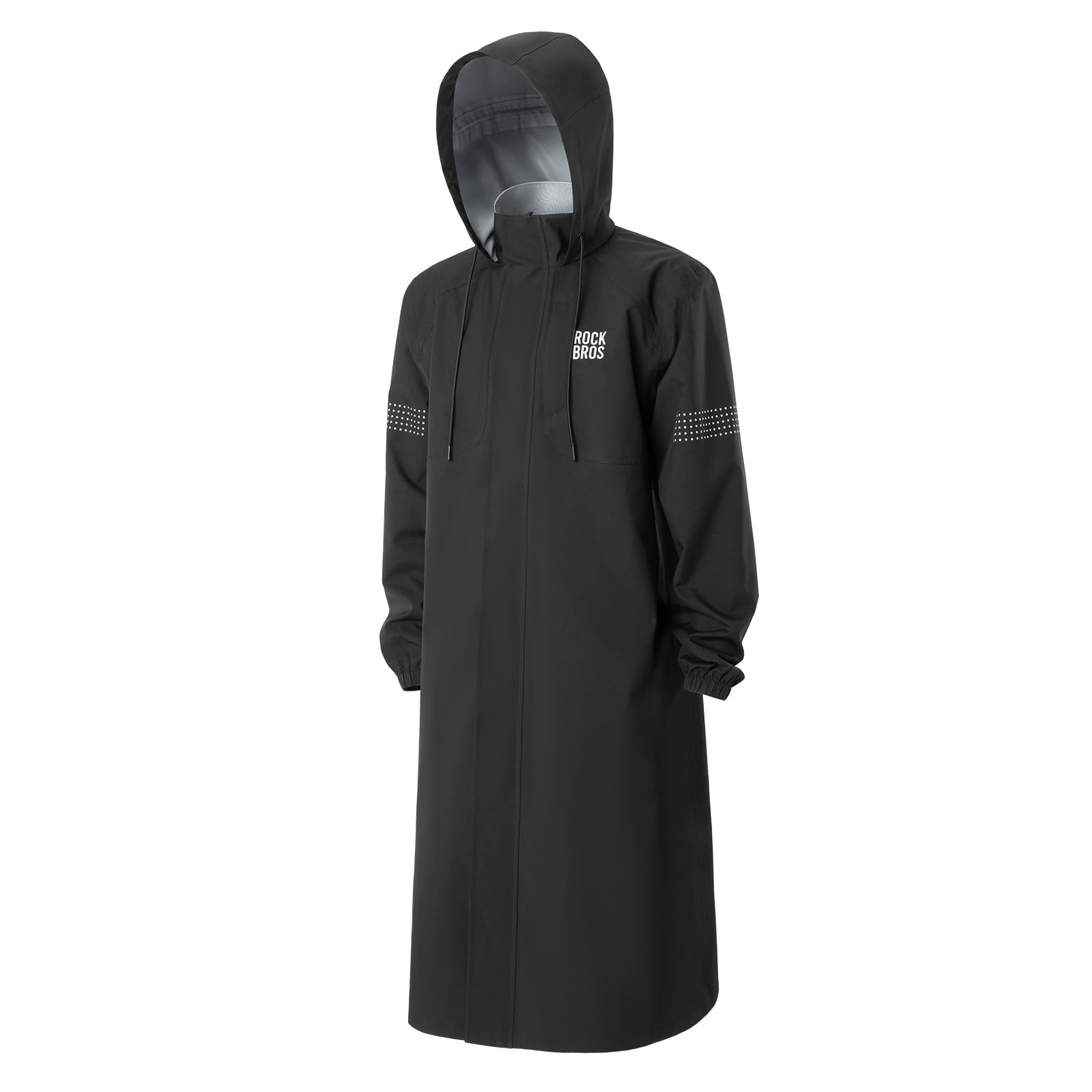 ROCKBROS Giacca Antipioggia Uomo, Poncho Antipioggia Donna con Cappuccio e Maniche Lunghe Traspirante, Impermeabile e Antivento, per Bici Moto Trekking Escursionismo