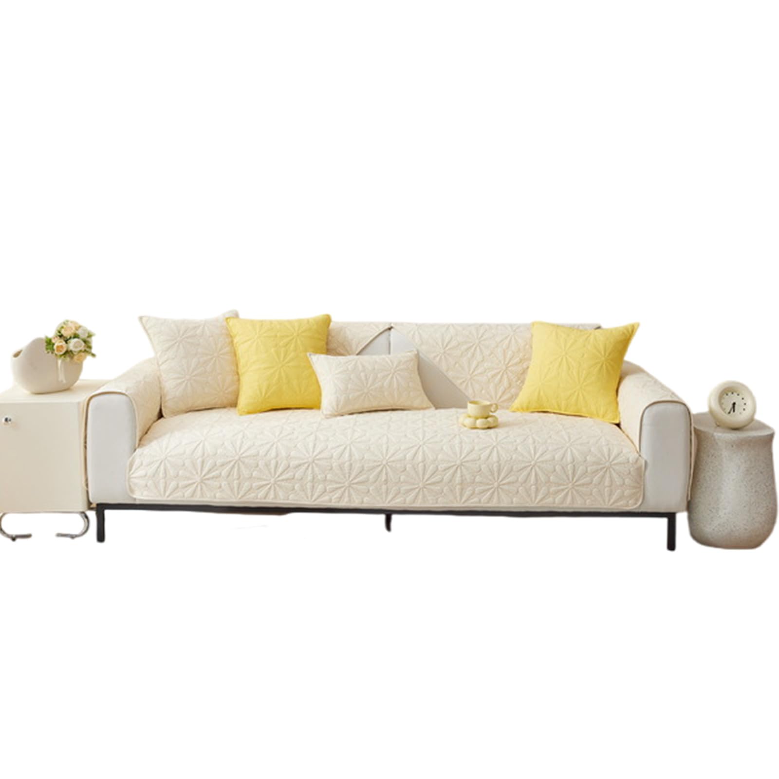 Tsophreniq Thermals Insulated Sofa Slipcover Craft of Breathable Cotton Materials for Cold Season Use Cotton Stretch Sofa Slipcovers Thermal Cold Weather Slipcovers