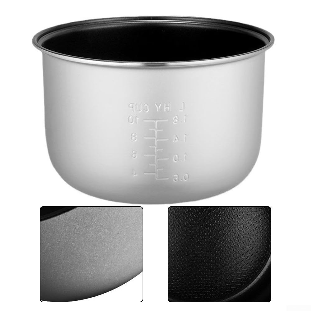 Casserole de rechange pour cuiseur à riz, insert intérieur antiadhésif, avec échelle de mesure claire, répartition efficace de la chaleur (4 L)