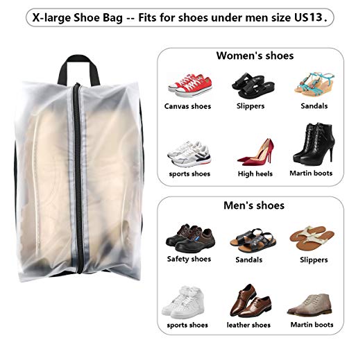 Bolsas de zapatos de viaje impermeables organizador calzado portatil 4