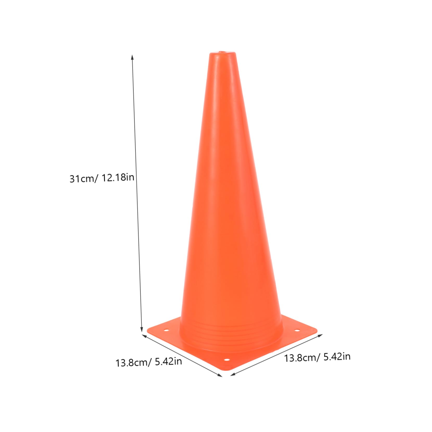 GALPADA Training Cones 4pcs 32cm Soccer Cones Plastic for Driveway Safety Boys and Girls