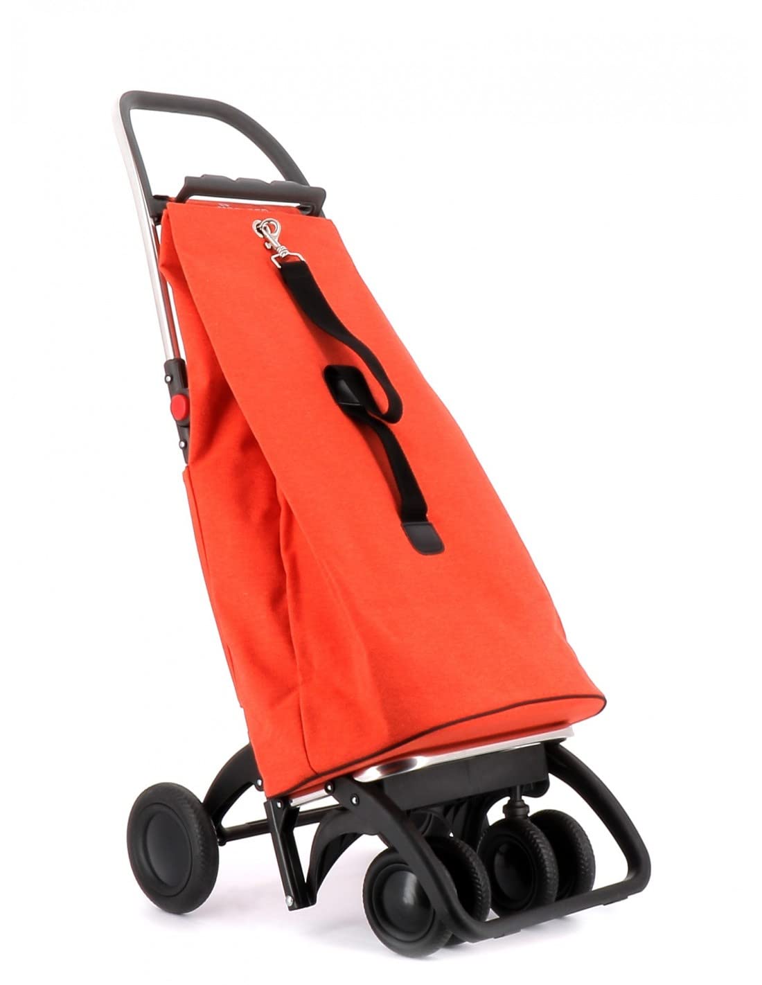 Carrello Spesa Rolser EcoSak - Pieghevole 6 Ruote, Colore Mandarina