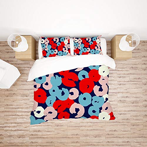 Parure de lit King housse de couette polyester motif abstrait - 3