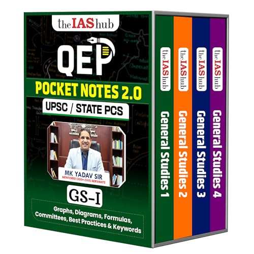Image of theIAShub QEP Pocket Notes 2.0 for UPSC & State PCS (GS1, GS2, GS3 & GS4) Combo for Quick Revision (Page Size A6)