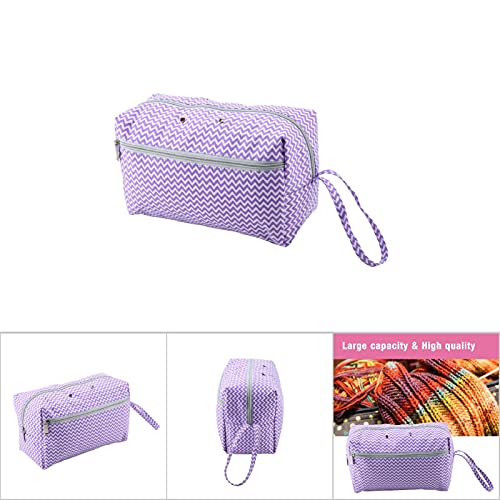 Image of Small Crochet Bag Organizer, Yarn Storage Bag, Portable Crochet Kniing Bag to Organize Kniing Tools and Accessories (Straight L Size)