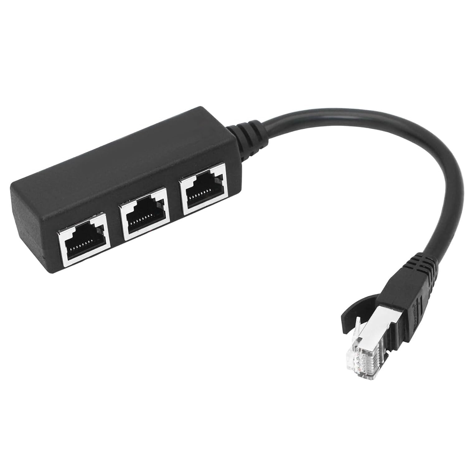 SANCY Ethernet Splitter, Ethernet Adapter, Ethernet Splitter High Speed Ethernet Cable Splitter for Super Cat5, Cat5e, Cat6, Cat 7, RJ45 1 Male to 3 Female LAN Ethernet Adapter(Matte Black)-image-39