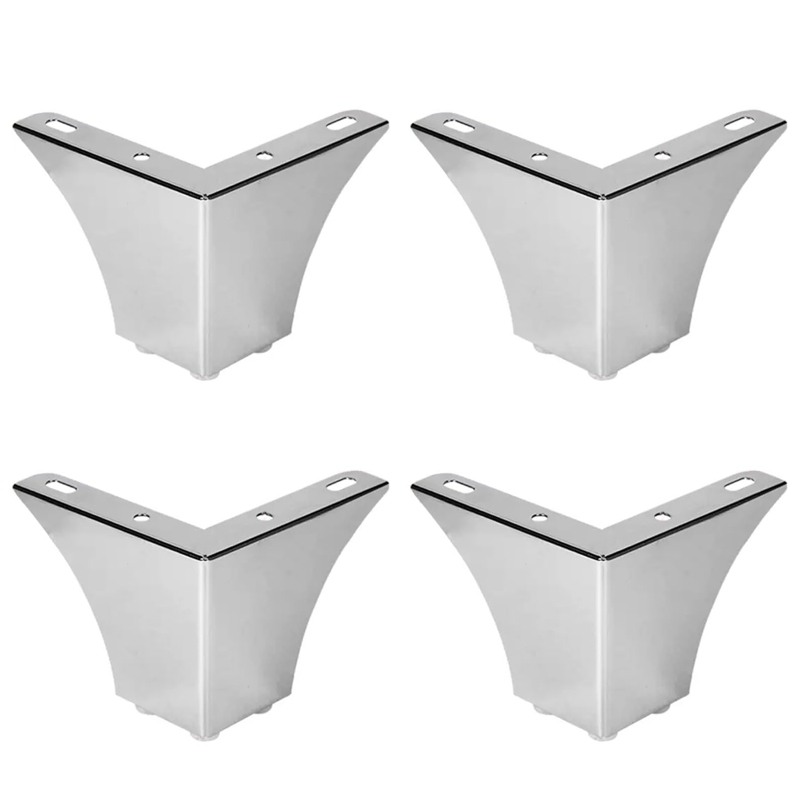 Piedini per Mobili in Metallo per Set di 4 (da 35 a 100 mm), Piedi per Mobili da Divano, Piedini per Letto, Piedini Mobili per Divani, Piedini Mobile Nere(Silver,10CM/3.9IN)