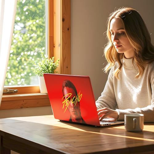 Image of NoWorries Laptop Skin for 15.6 & 14 Inch Laptop | Motivational, Superhero, Sports & Graphic Design Laptop Sticker Wrap | Premium Vinyl Laptop Cover (Psycho, 13.5 x 9.5inches)