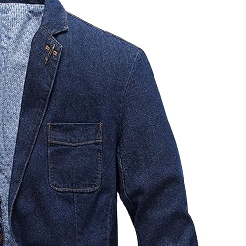 Chaqueta de mezclilla para hombre Maiyifu-GJ azul talla L miniatura 3