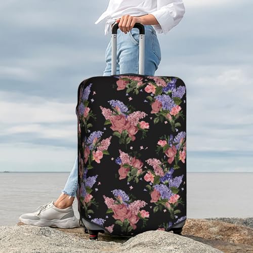 Bouquet Print Luggage Covers For Suitcase,Elastic Washable & Stretchable Suitcase Covers For Luggage, Anti-Scratch - Fits 18-32 Inch Luggage-No Luggage Included 7