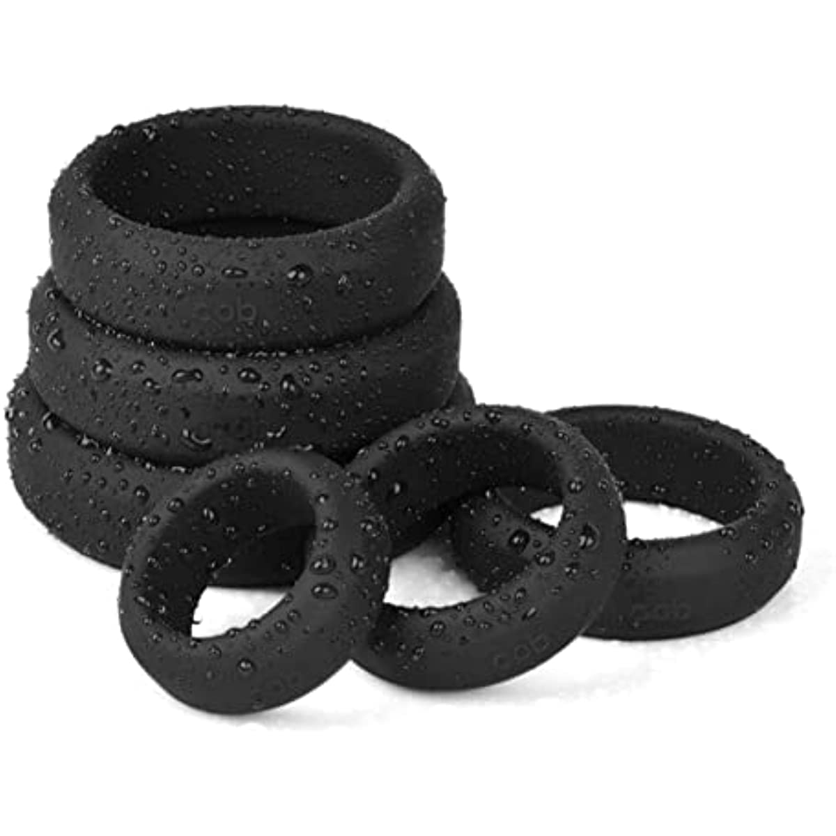 6 Anello di pressione nero Accessori da ginnastica per uomo Anello di silicone nero per uomo